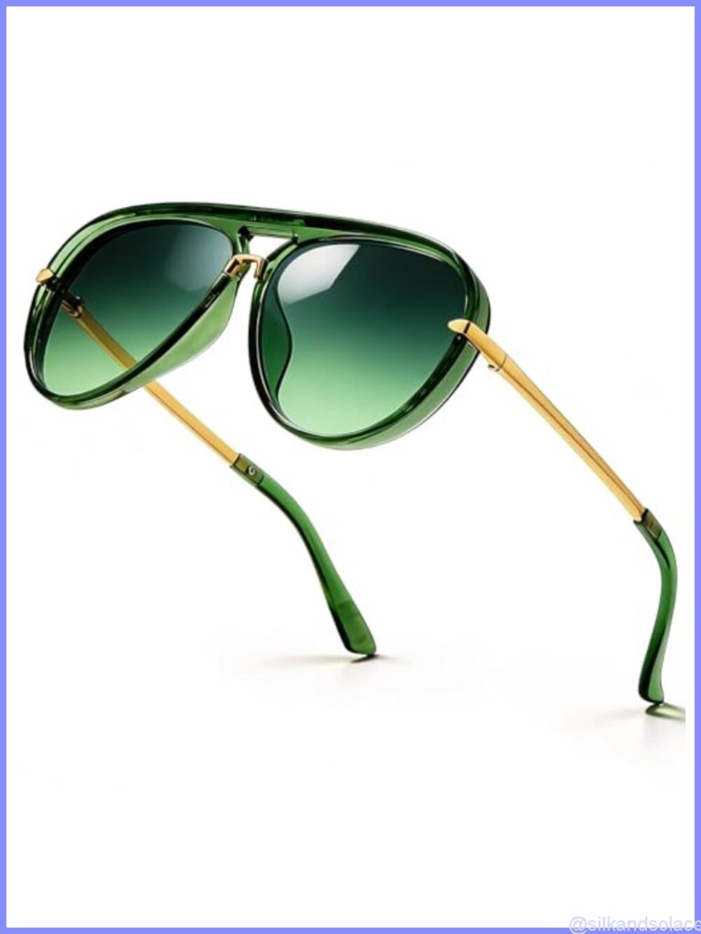Oversized Retro Aviator Sunglasses UV Protection TAC Lens Women
